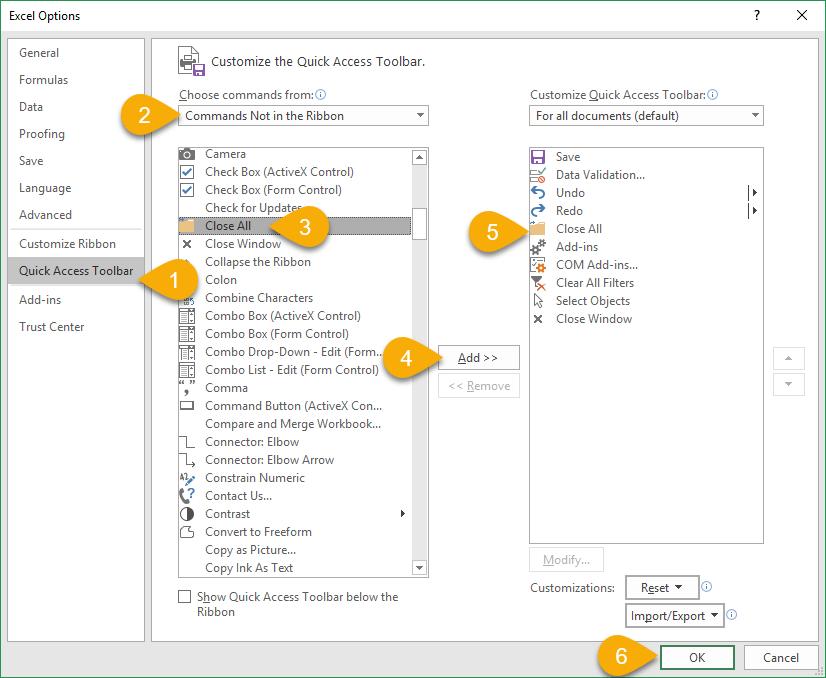 Cách lưu và đóng tất cả các tệp Excel đang mở